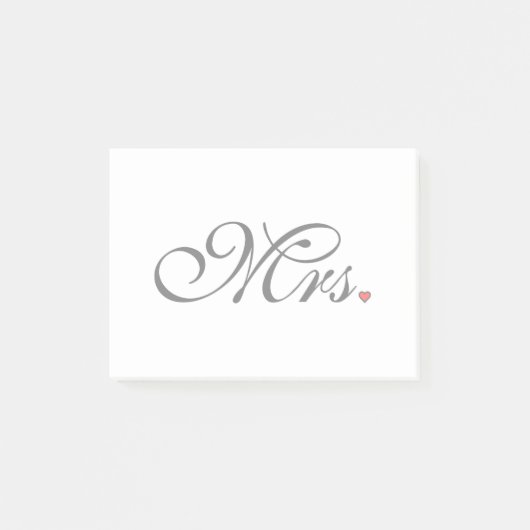 Ehefrau Bride Seine neuen Wünsche Post-it Klebezettel (Vorderseite)
