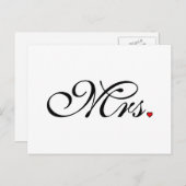 Ehefrau Bride Seine neuen Wünsche Postkarte (Vorne/Hinten)