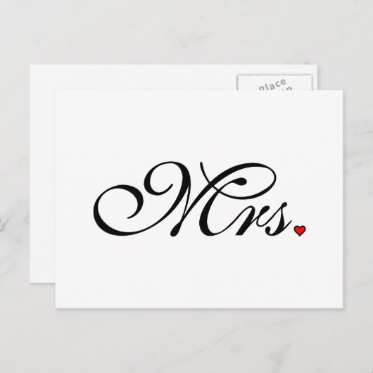 Ehefrau Bride Seine neuen Wünsche Postkarte (Vorne/Hinten)