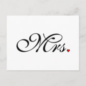 Ehefrau Bride Seine neuen Wünsche Postkarte (Vorderseite)