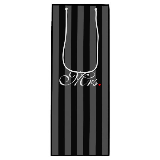 Ehefrau Bride Seiner Frau, die sich neu ernähren m Geschenktüte Für Weinflaschen (Vorderseite)