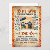 Ehefrau | Brief an meine Ehefrau Liebe von Ehemann Einladung (Vorne/Hinten)