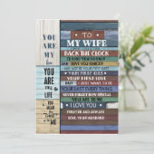 Ehefrau | Brief an meine Ehefrau Liebe von Ehemann Einladung (Stehend Vorderseite)