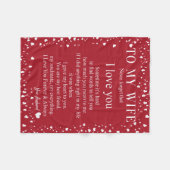 Ehefrau | Brief an meine Ehefrau Liebe von Ehemann Fleecedecke (Vorderseite (Horizontal))