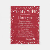 Ehefrau | Brief an meine Ehefrau Liebe von Ehemann Fleecedecke (Vorderseite)