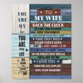 Ehefrau | Brief an meine Ehefrau Liebe von Ehemann Poster (Vorne)