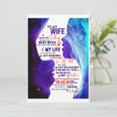 Ehefrau| Brief an meine Ehefrau Liebe von Husband Einladung (Stehend Vorderseite)