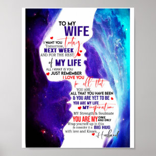Ehefrau  Brief an meine Ehefrau Liebe von Husband Poster