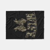 Ehefrau Camouflage Coquette Bow Camouflage Jagd Fr Fleecedecke (Vorderseite (Horizontal))
