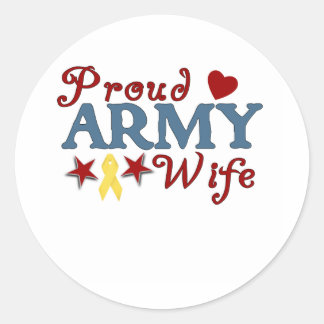 Ehefrau Collage Runder Aufkleber