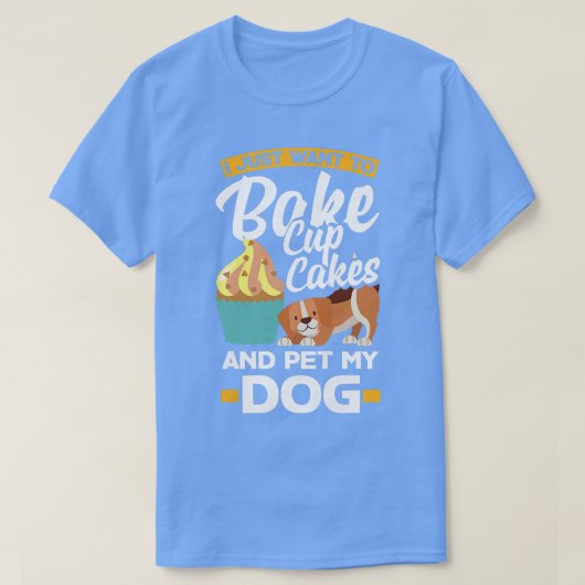 Ehefrau Cupcake Baking Dog Eigentümer T-Shirt (Design vorne)