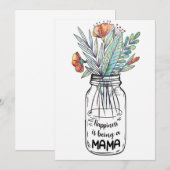 Ehefrau Das Glück der Kunst ist ein Mama Save The Date (Vorne/Hinten)