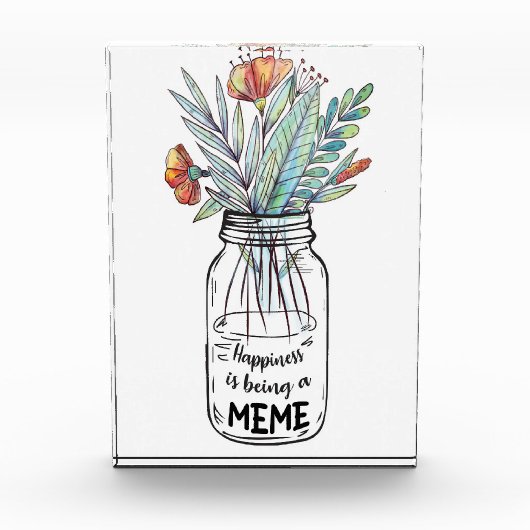 Ehefrau Das Glück der Kunst ist ein Meme Fotoblock (Vorderseite)