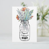 Ehefrau Das Glück der Kunst ist eine Nana Dankeskarte (Stehend Vorderseite)