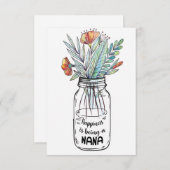 Ehefrau Das Glück der Kunst ist eine Nana Dankeskarte (Vorne/Hinten)