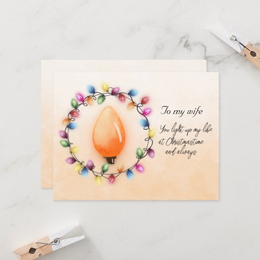 Ehefrau, dass du mein Leben zur Weihnachtszeit bel (Vorderseite/Rückseite Beispiel)