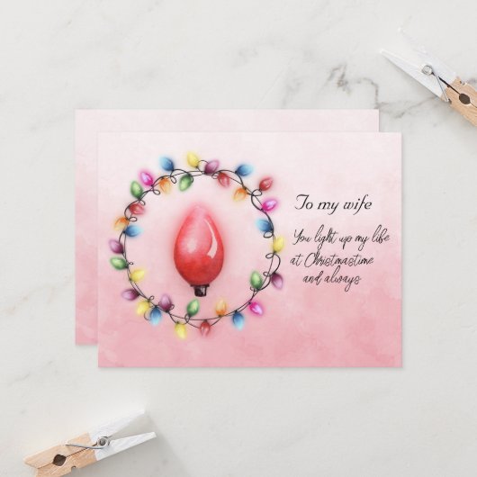 Ehefrau, dass du mein Leben zur Weihnachtszeit bel (Vorderseite/Rückseite Beispiel)