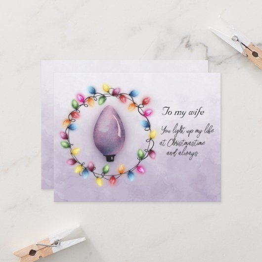 Ehefrau, dass du mein Leben zur Weihnachtszeit bel (Vorderseite/Rückseite Beispiel)