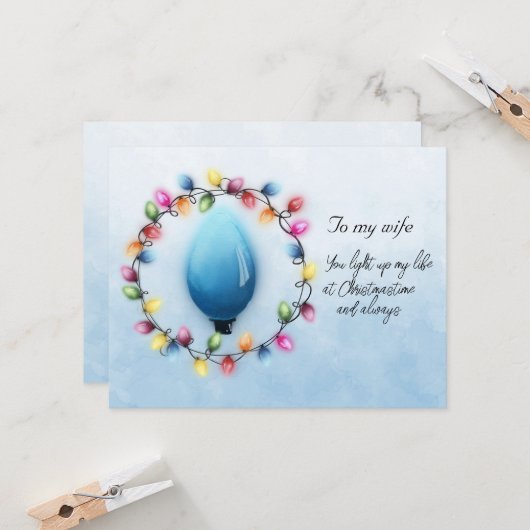 Ehefrau, dass du mein Leben zur Weihnachtszeit bel (Vorderseite/Rückseite Beispiel)