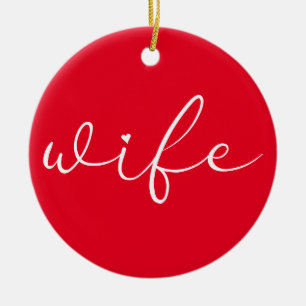 Ehefrau Definition Chic Schrift Liebe Herz Rot Keramik Ornament