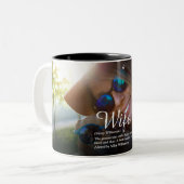 Ehefrau Definition Elegantes Script Modernes Fun F Zweifarbige Tasse (Vorderseite Links)