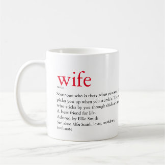 Ehefrau-Definition Hochzeit / Jubiläum Kaffeetasse