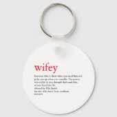 Ehefrau-Definition Hochzeit / Jubiläum Schlüsselanhänger (Rückseite)