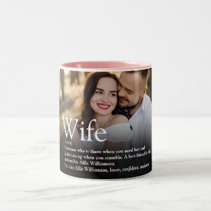 Ehefrau Definition Modern Lustiges Foto Zweifarbige Tasse