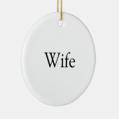 Ehefrau Definition Moderner Schwarz-Weiß-Spaß Keramik Ornament (Rechts)