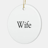 Ehefrau Definition Moderner Schwarz-Weiß-Spaß Keramik Ornament (Links)