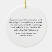 Ehefrau Definition Moderner Schwarz-Weiß-Spaß Keramik Ornament (Hinten)