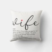 Ehefrau Definition Modernes, elegantes Skript Pers Kissen (Rückseite)