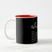 Ehefrau Definition Modernes Skript Rote Liebe Herz Zweifarbige Tasse (Links)