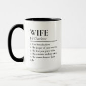 Ehefrau Definition Personalisierter Kaffeebecher G Tasse (Links)