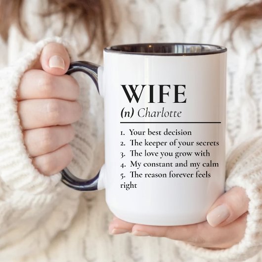 Ehefrau Definition Personalisierter Kaffeebecher G Tasse
