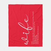 Ehefrau Definition Skript Liebe Herz Rot Fleecedecke (Vorderseite)