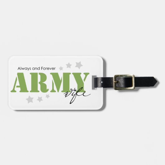 Ehefrau der Armee - Immer und für immer Gepäckanhänger (Vorderseite horizontal)