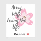 Ehefrau der Armee, Leben im Leben Aufkleber (Blatt)