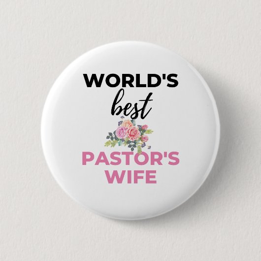 Ehefrau der besten Pastoren der Welt Button (Vorderseite)