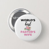 Ehefrau der besten Pastoren der Welt Button (Vorne & Hinten)