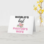 Ehefrau der besten Pastoren der Welt Karte (Gelbe Blume)