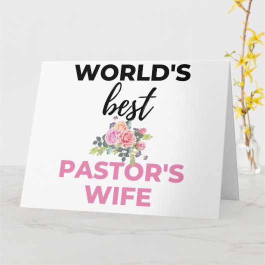 Ehefrau der besten Pastoren der Welt Karte (Gelbe Blume)