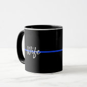 Ehefrau der dünnen blauen Linie LEO mit Rank Strip Tasse (Vorderseite Links)