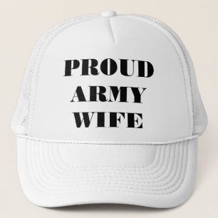 Ehefrau der Hat-Proud-Armee Truckerkappe