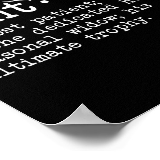 Ehefrau der Jagd Poster (Ecke)