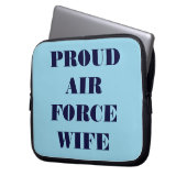 Ehefrau der Laptop Sleeve Proud Air Force (Vorderseite Links)