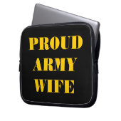 Ehefrau der Laptop Sleeve Proud Army (Vorderseite Links)