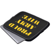 Ehefrau der Laptop Sleeve Proud Army (Vorne Knopf)