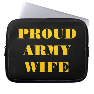 Ehefrau der Laptop Sleeve Proud Army