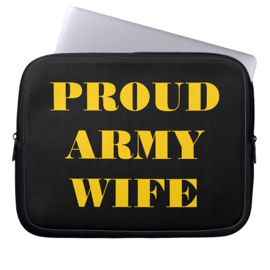 Ehefrau der Laptop Sleeve Proud Army (Vorderseite)